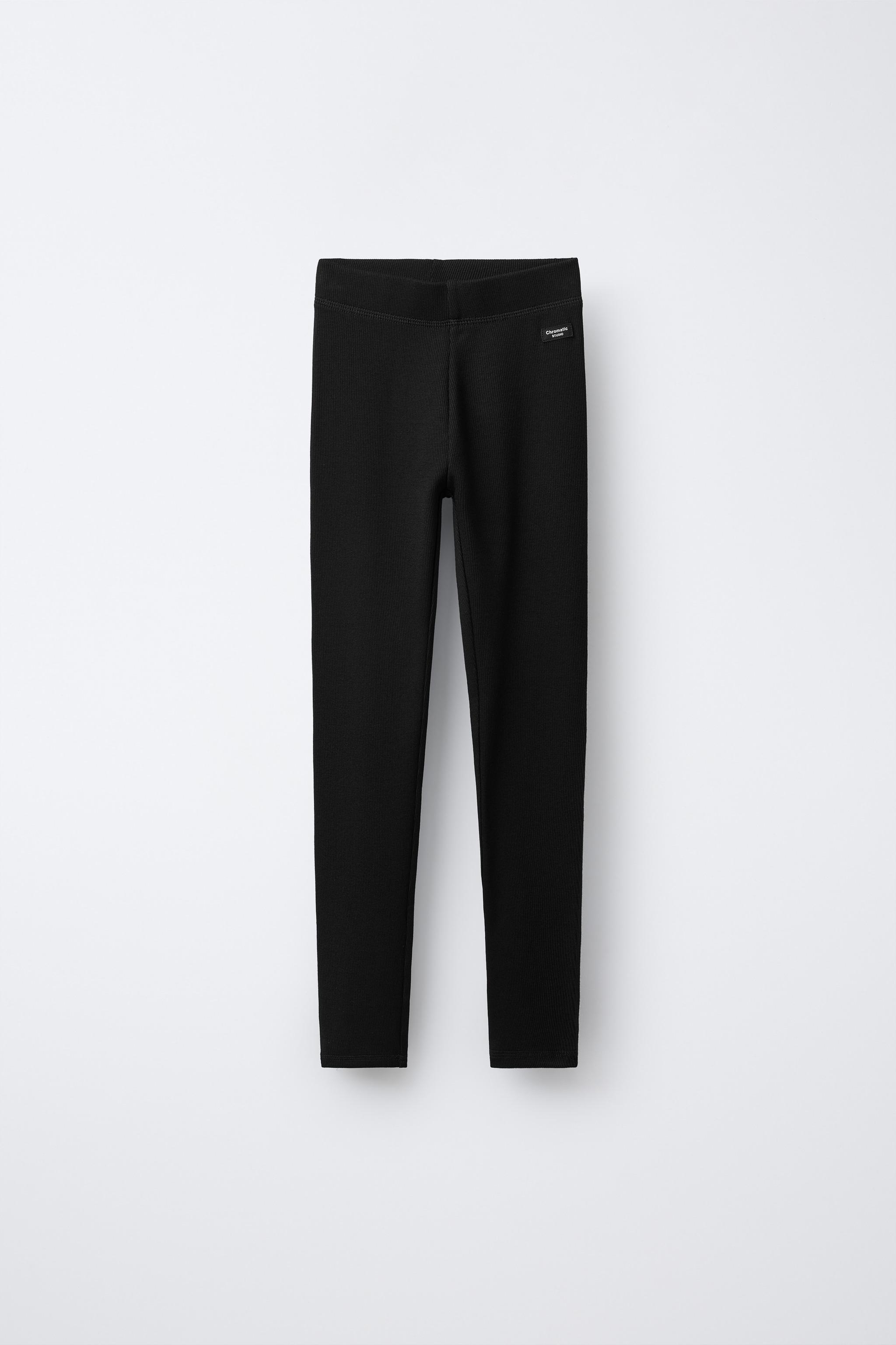 RIBBED LEGGINGS WITH MODAL LABEL